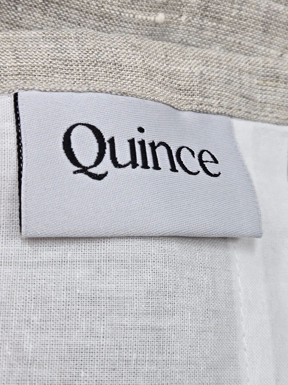 QUINCE Set Of 2 48x96 European Linen Curtains Flax 0015